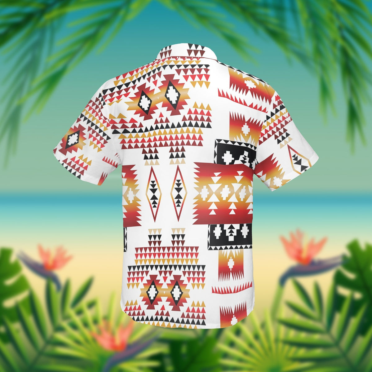 White Tribes Pattern Native American Hawaiian Shirt 3D LT10 - Wonder Print Shop