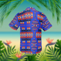 Blue Native Tribes Pattern Native American Hawaiian Shirt 3D Style Blue LT10 - Wonder Print Shop