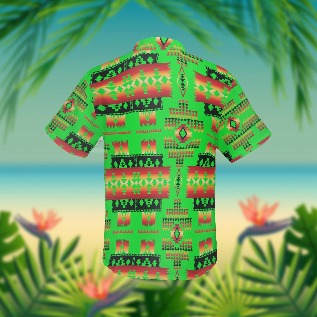 Green Tribes Pattern Native American Hawaiian Shirt 3D LT10 - Wonder Print Shop