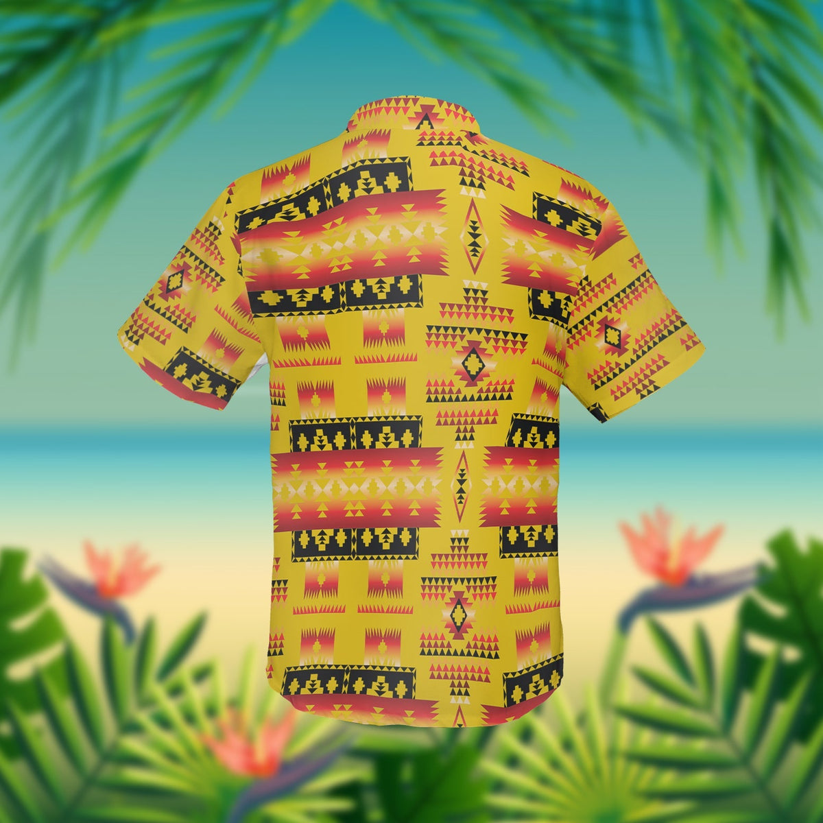Yellow Tribes Pattern Native American Hawaiian Shirt 3D LT10 - Wonder Print Shop