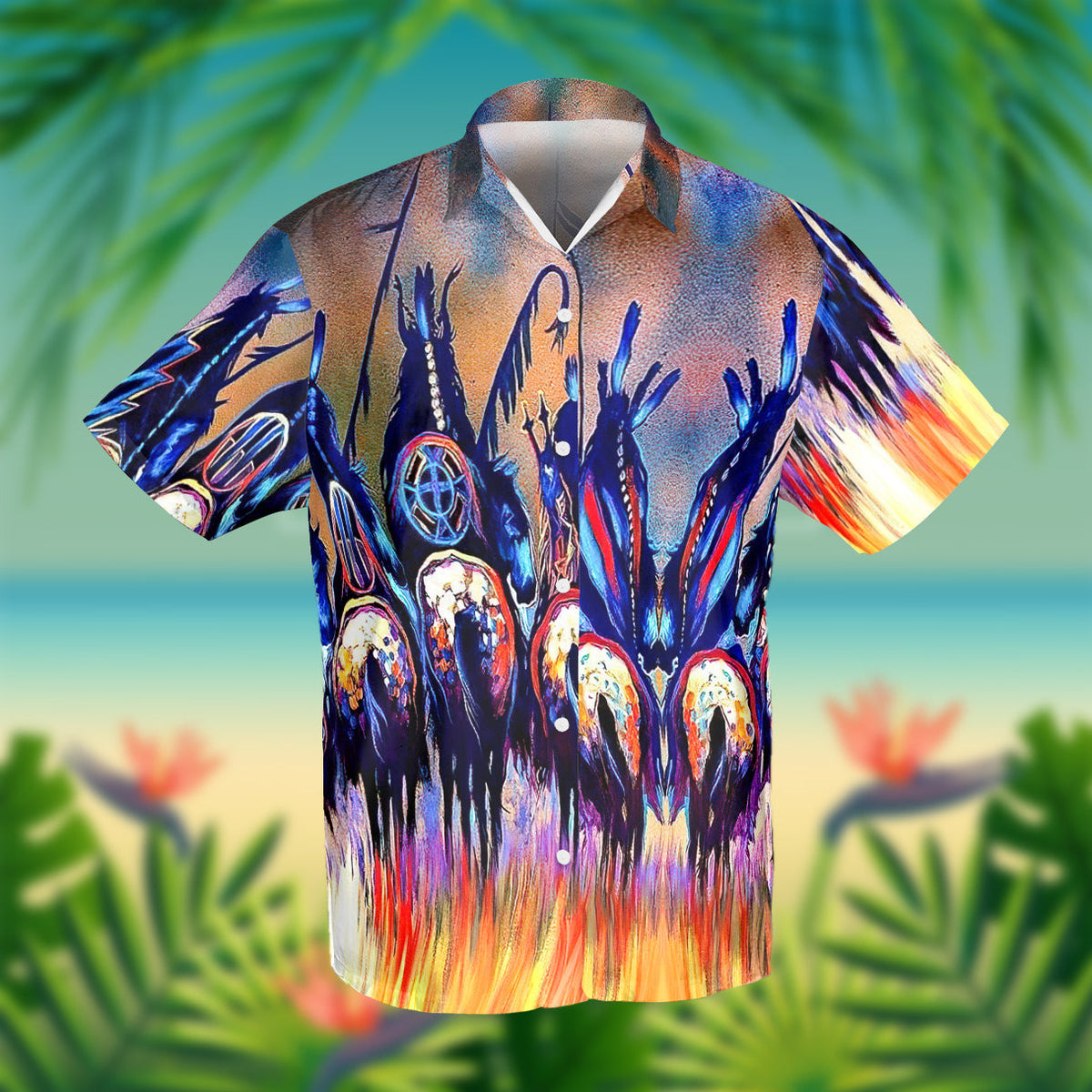 5 Warriors Native American Hawaiian Shirt 3D LT10 - Wonder Print Shop