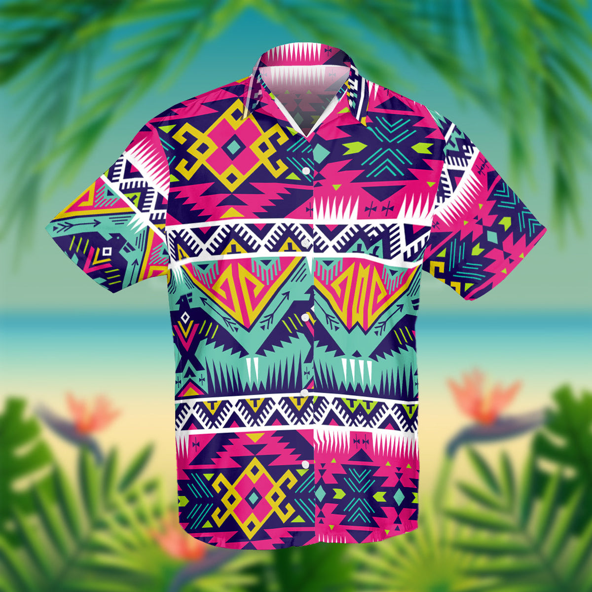 Full Color Thunder Bird Native American Hawaiian Shirt 3D LT10 - Wonder Print Shop