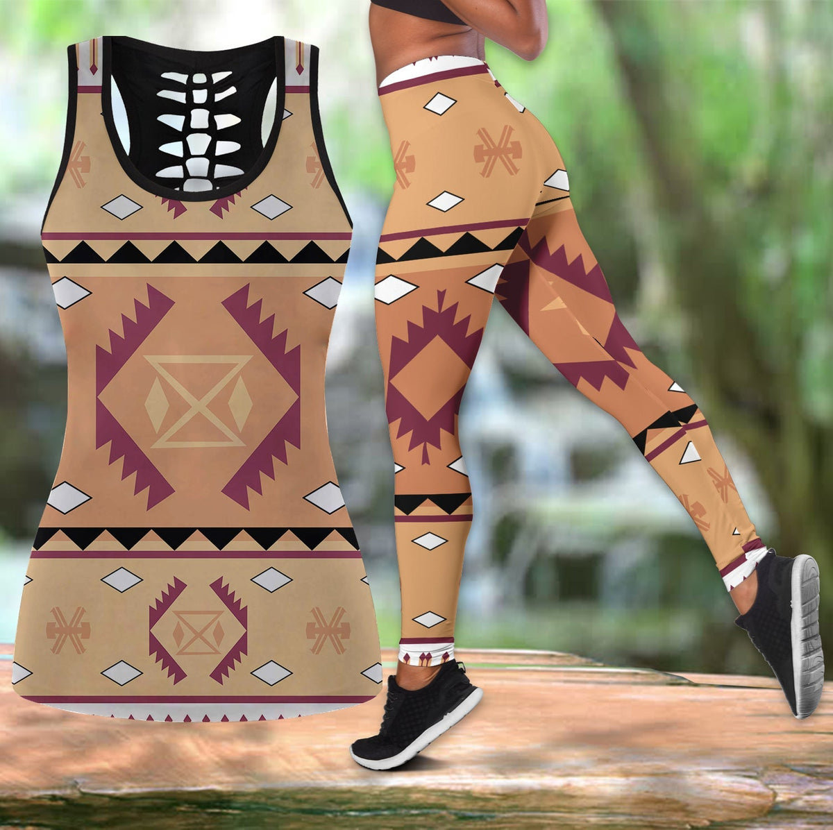 tribe-pink-pattern-native-american-hollow-tanktop-leggings-set
