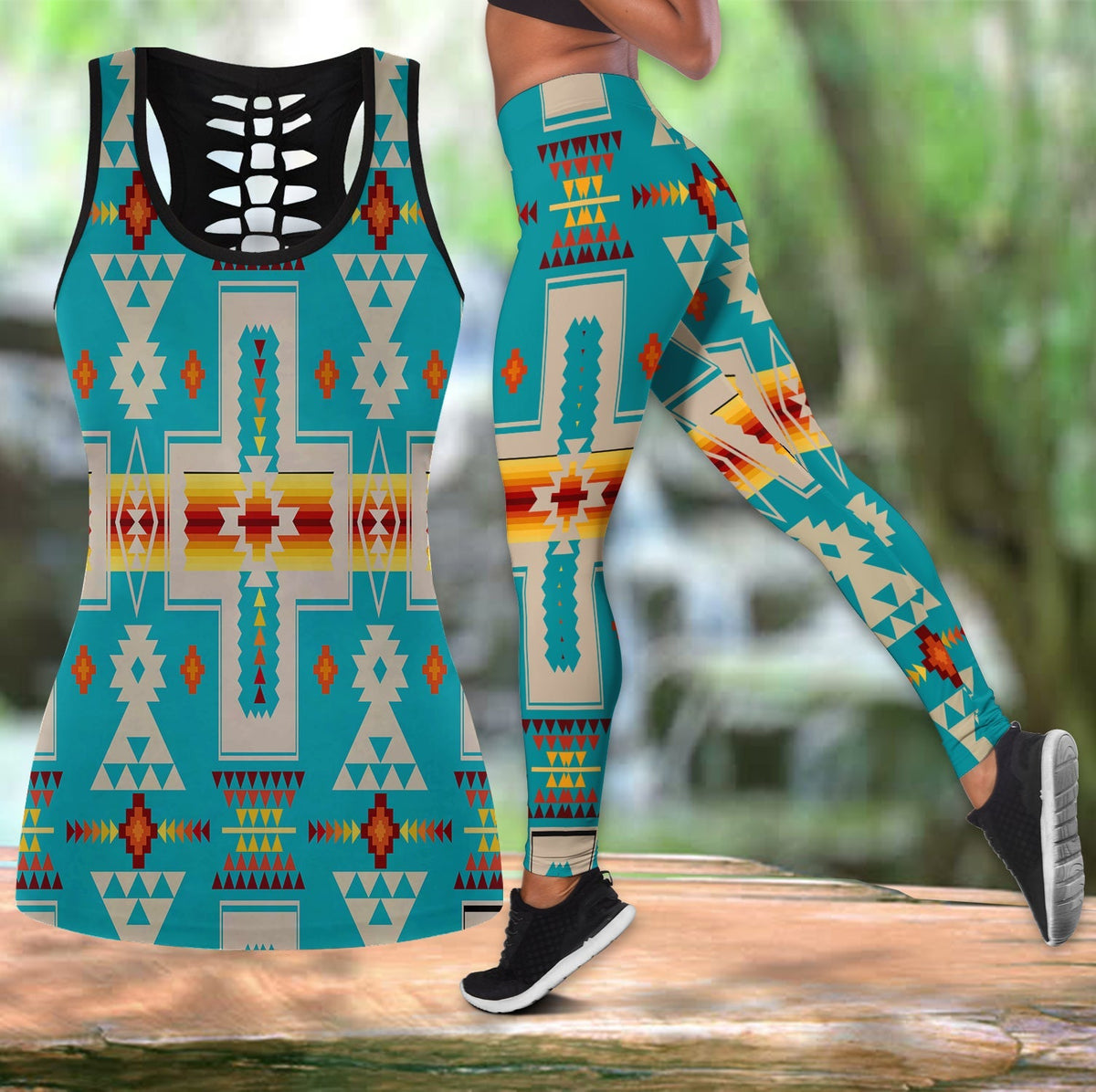turquoise-tribe-design-native-america-hollow-tanktop-leggings-set