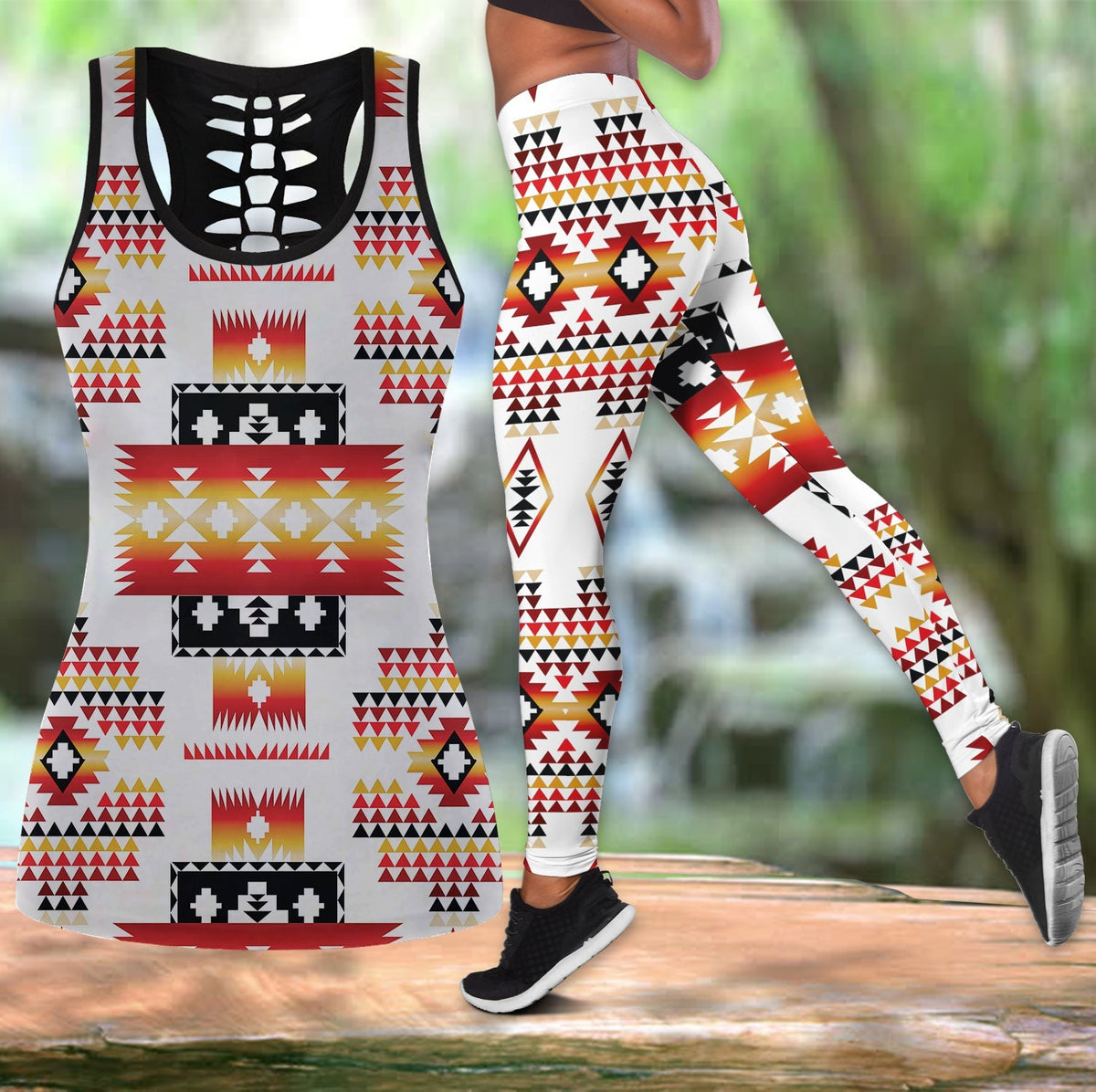 white-tribes-pattern-native-american-hollow-tanktop-leggings-set
