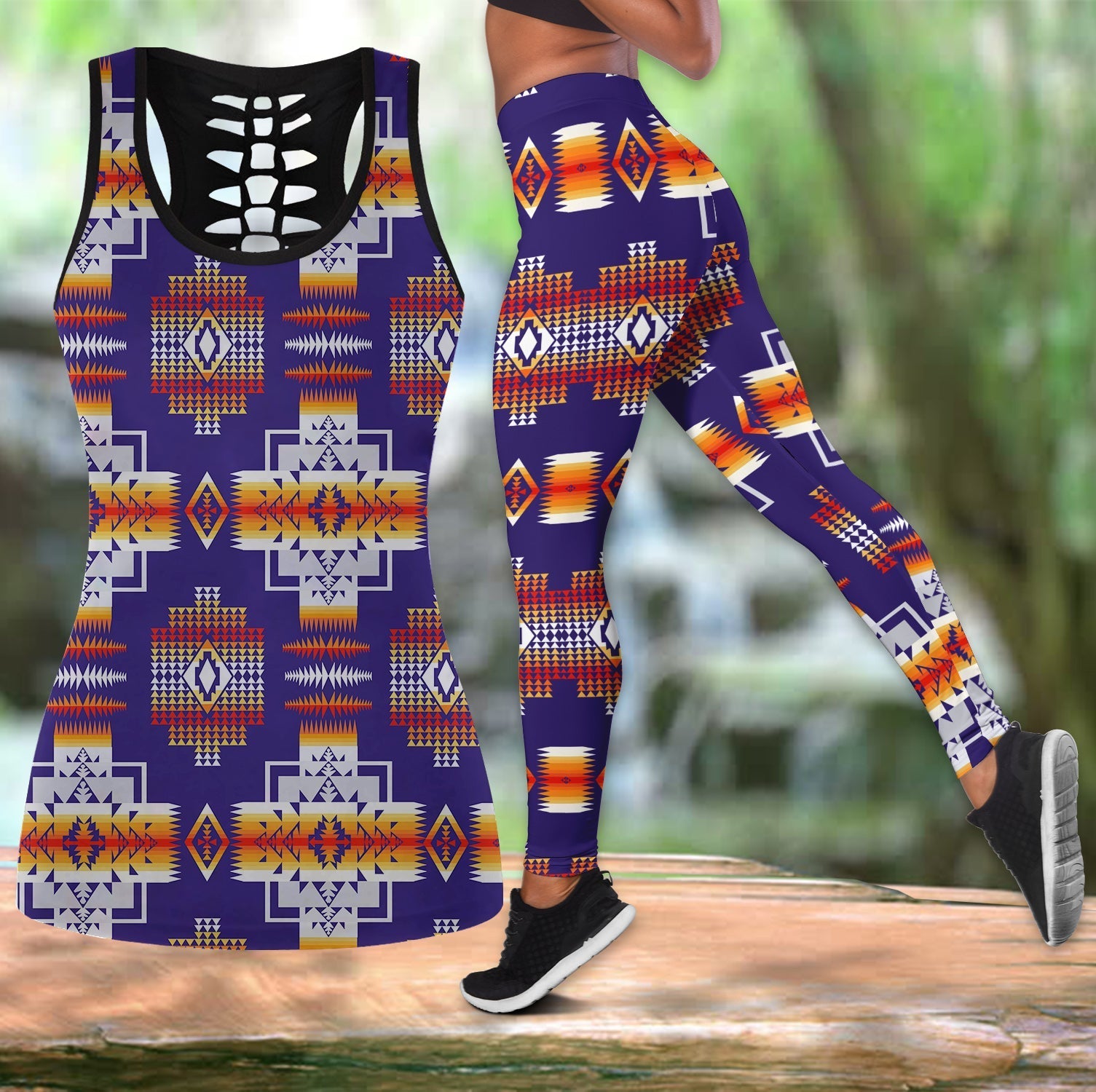 purple-pattern-native-american-hollow-tanktop-leggings-set