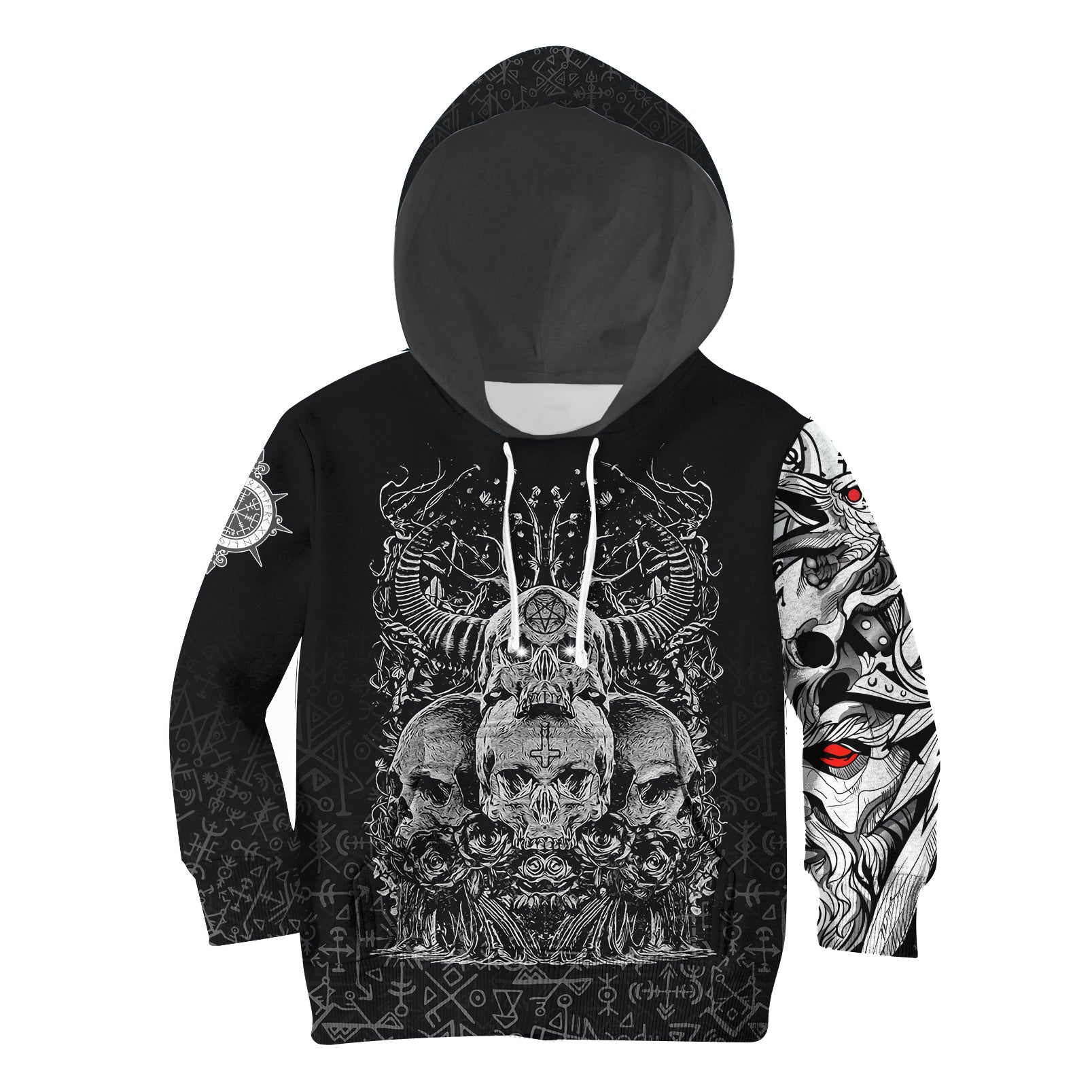 Viking Skull Honor Hoodie Kid RLT12 - Wonder Print Shop