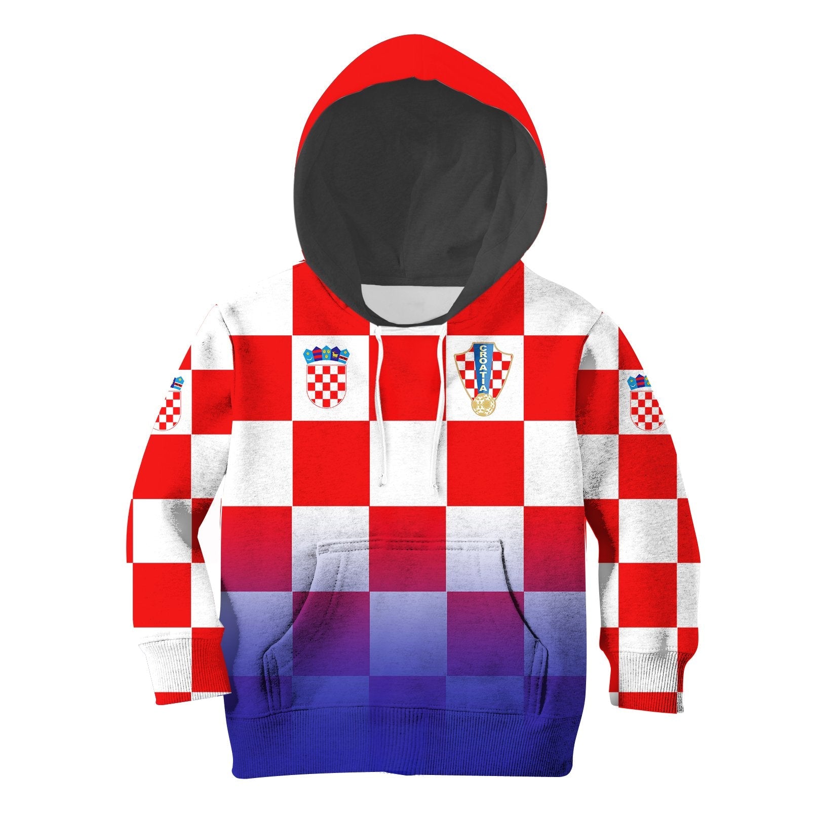 (Custom) Croatia Euro Hoodie Kid Soccer - Wonder Print Shop
