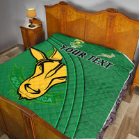 (Custom Personalised) South Africa Rugby Premium Quilt Bokke Springbok With African Pattern Stronger Together - Wonder Print Shop