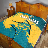 Bahamas Premium Quilt Blue Marlin With Bahamian Coat Of Arms - Wonder Print Shop