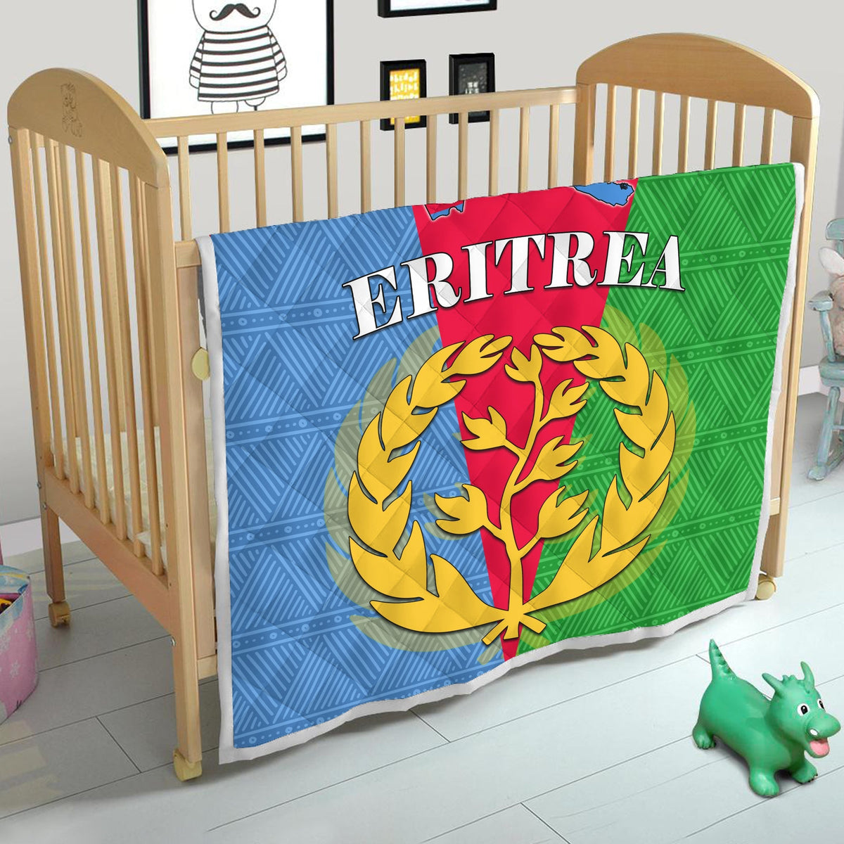 Eritrea Premium Quilt Eritrean Map Mix African Pattern Simple Style - Wonder Print Shop