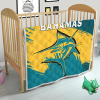 Bahamas Premium Quilt Blue Marlin With Bahamian Coat Of Arms - Wonder Print Shop