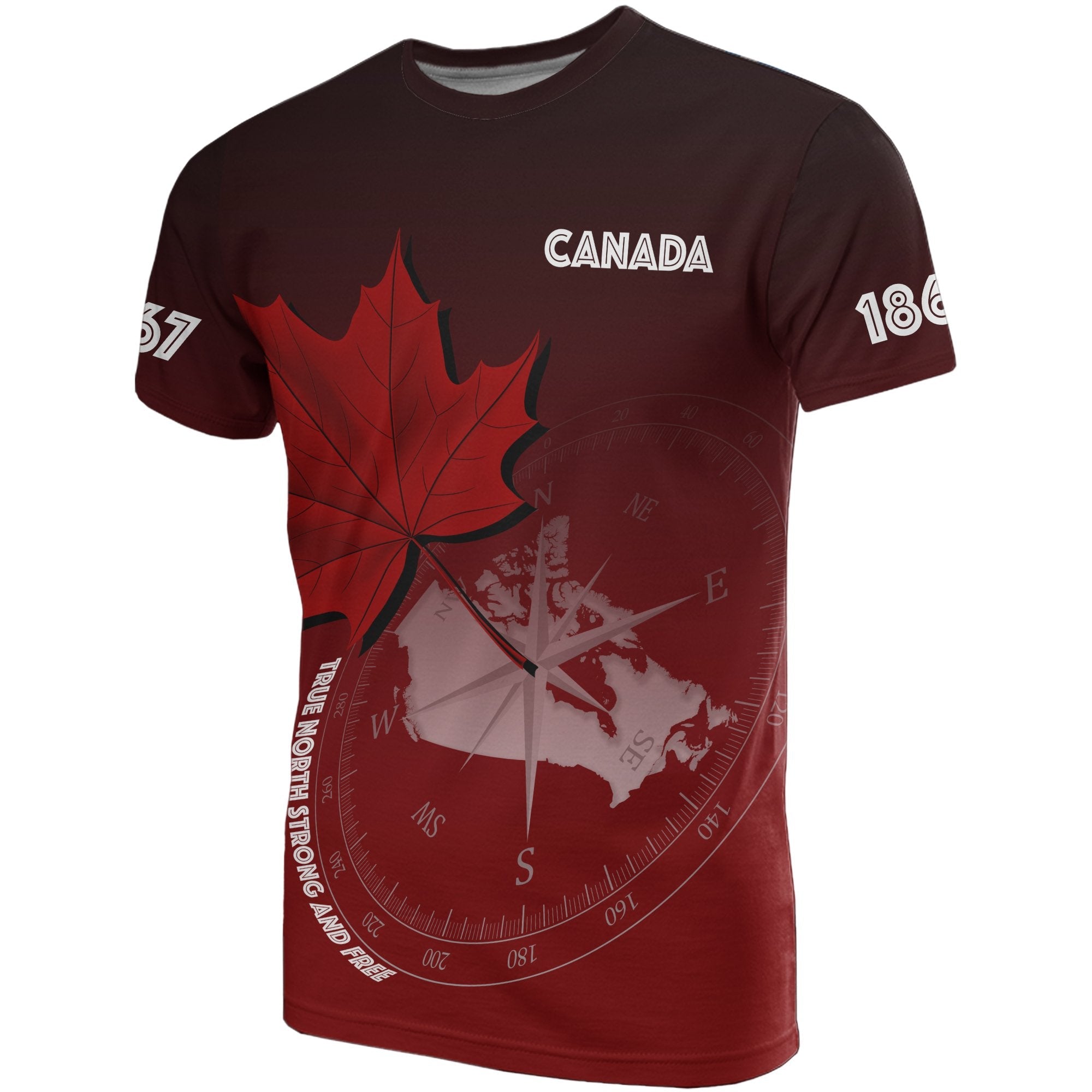 canada-compass-maple-leaf-t-shirts