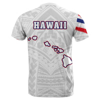Hawaii Flag Polynesian T Shirt White - Wonder Print Shop