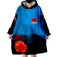 Anzac Day- New Zealand Remembers Wearable Blanket Hoodie LT6 - Wonder Print Shop
