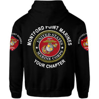 Custom Montford Point Marines Hoodie African American Marine Corps Original Black LT8 - Wonder Print Shop