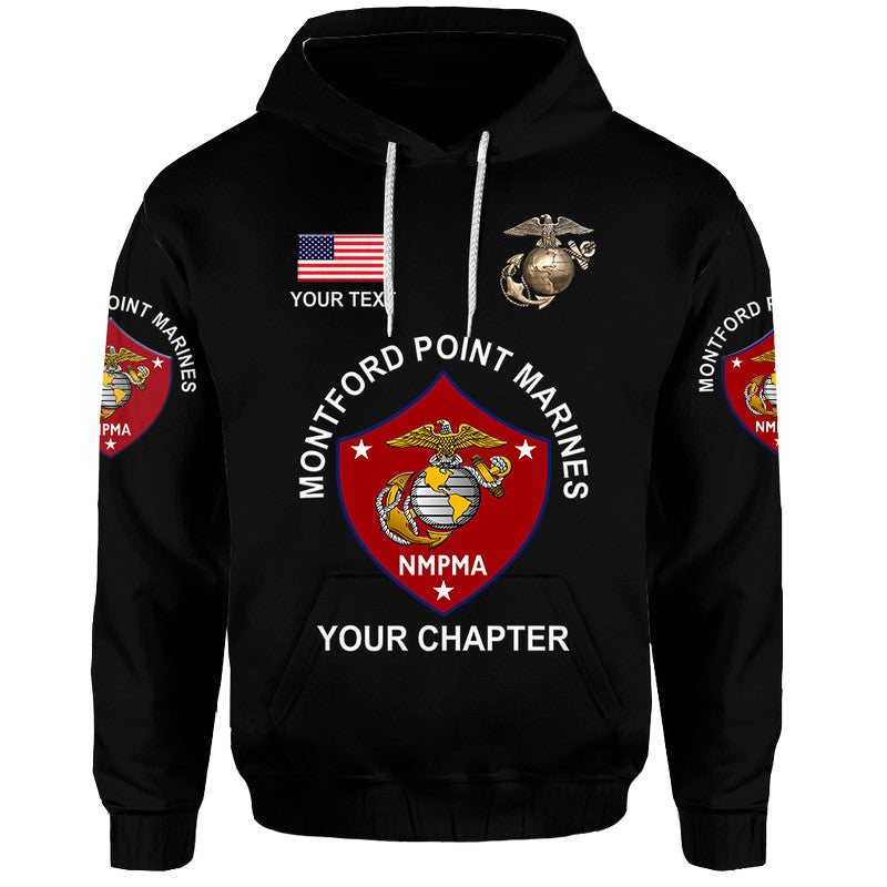 Custom Montford Point Marines Hoodie African American Marine Corps Original Black LT8