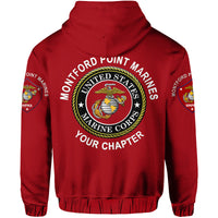 Custom Montford Point Marines Hoodie African American Marine Corps Original Red LT8 - Wonder Print Shop