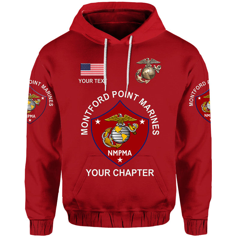 Custom Montford Point Marines Hoodie African American Marine Corps Original Red LT8 - Wonder Print Shop