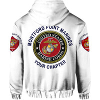 Custom Montford Point Marines Hoodie African American Marine Corps Simple White LT8 - Wonder Print Shop