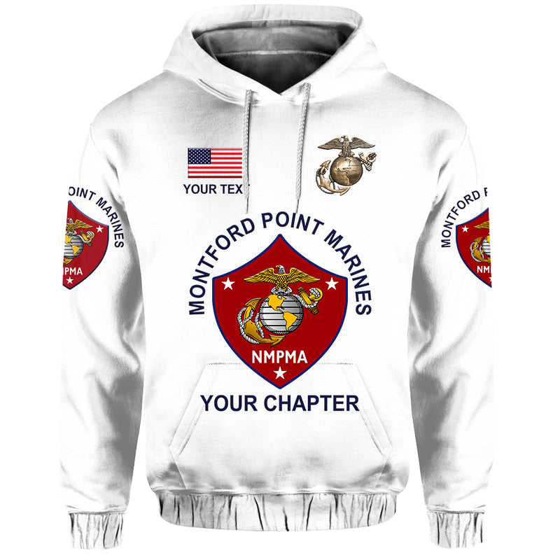 Custom Montford Point Marines Hoodie African American Marine Corps Original White LT8 - Wonder Print Shop