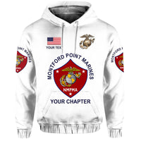 Custom Montford Point Marines Hoodie African American Marine Corps Original White LT8 - Wonder Print Shop