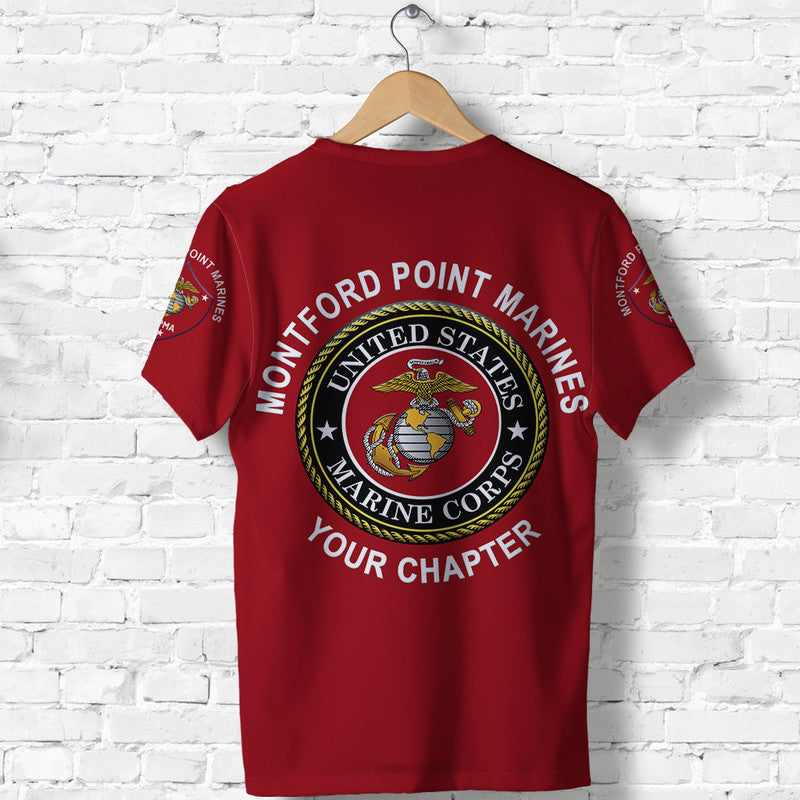 Custom Montford Point Marines T Shirt African American Marine Corps Original Red LT8 - Wonder Print Shop