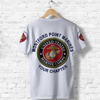 Custom Montford Point Marines T Shirt African American Marine Corps Simple White LT8 - Wonder Print Shop