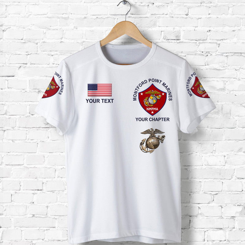 Custom Montford Point Marines T Shirt African American Marine Corps Simple White LT8 - Wonder Print Shop