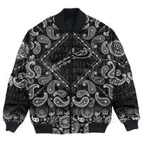 Viking Bomber Jacket Moon Symbol with Bandana Paisley Style RLT12 - Wonder Print Shop