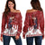 Canada Moose With Winter Birds Christmas Off Shoulder Sweater - Wonder Print Shop
