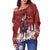 Canada Moose With Winter Birds Christmas Off Shoulder Sweater - Wonder Print Shop