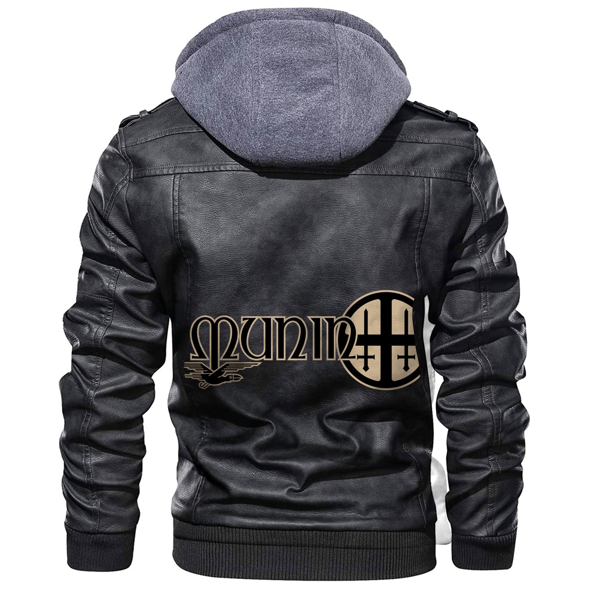 Viking Munin Is One Of The Ravens Of The Old Norse God Odin Leather Jacket RLT12 - Wonder Print Shop