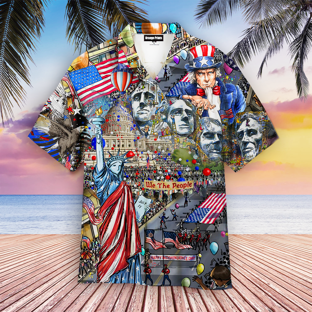 My Patriotic Heart Beats Independence Day Hawaiian Shirt - Wonder Print Shop