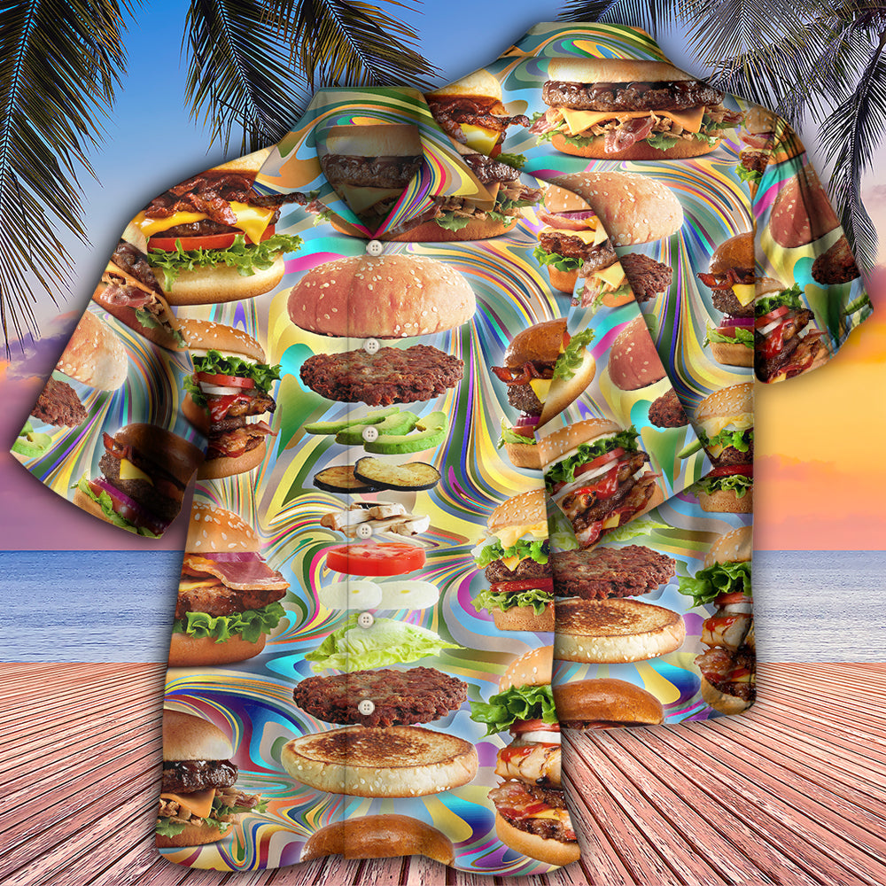 Food Lover My Love Is For Hamburger Hawaiian Shirt - Wonder Print Shop