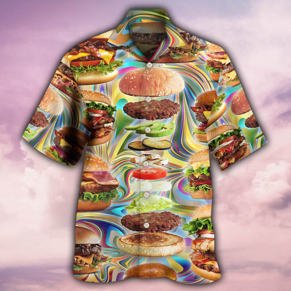 Food Lover My Love Is For Hamburger Hawaiian Shirt - Wonder Print Shop