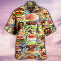 Food Lover My Love Is For Hamburger Hawaiian Shirt - Wonder Print Shop