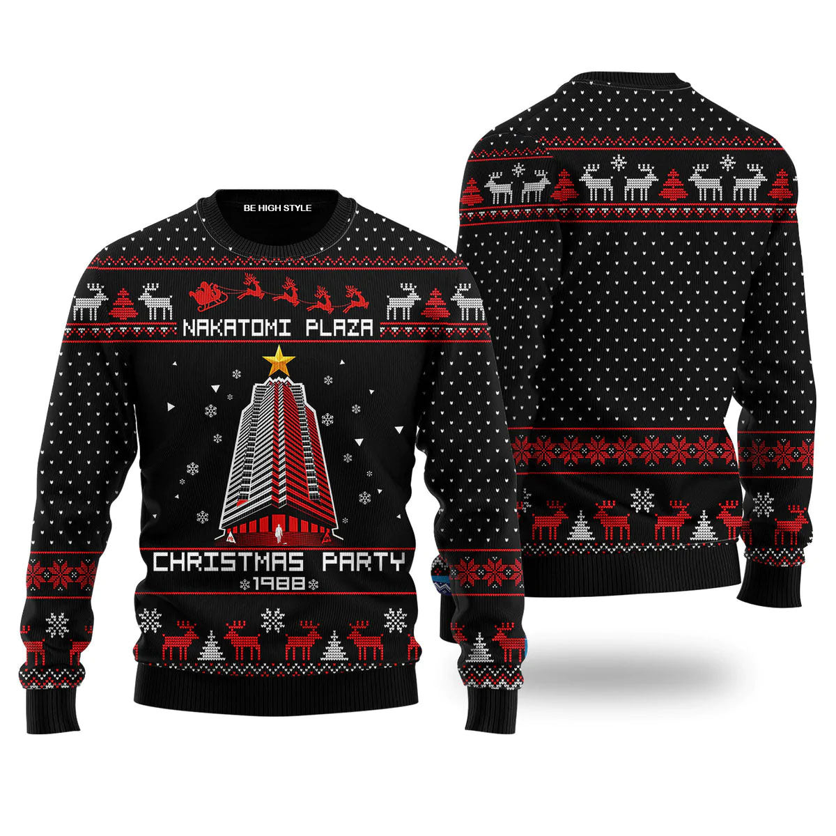 Nakatomi Plaza Christmas Party Ugly Christmas Sweater - Wonder Print Shop