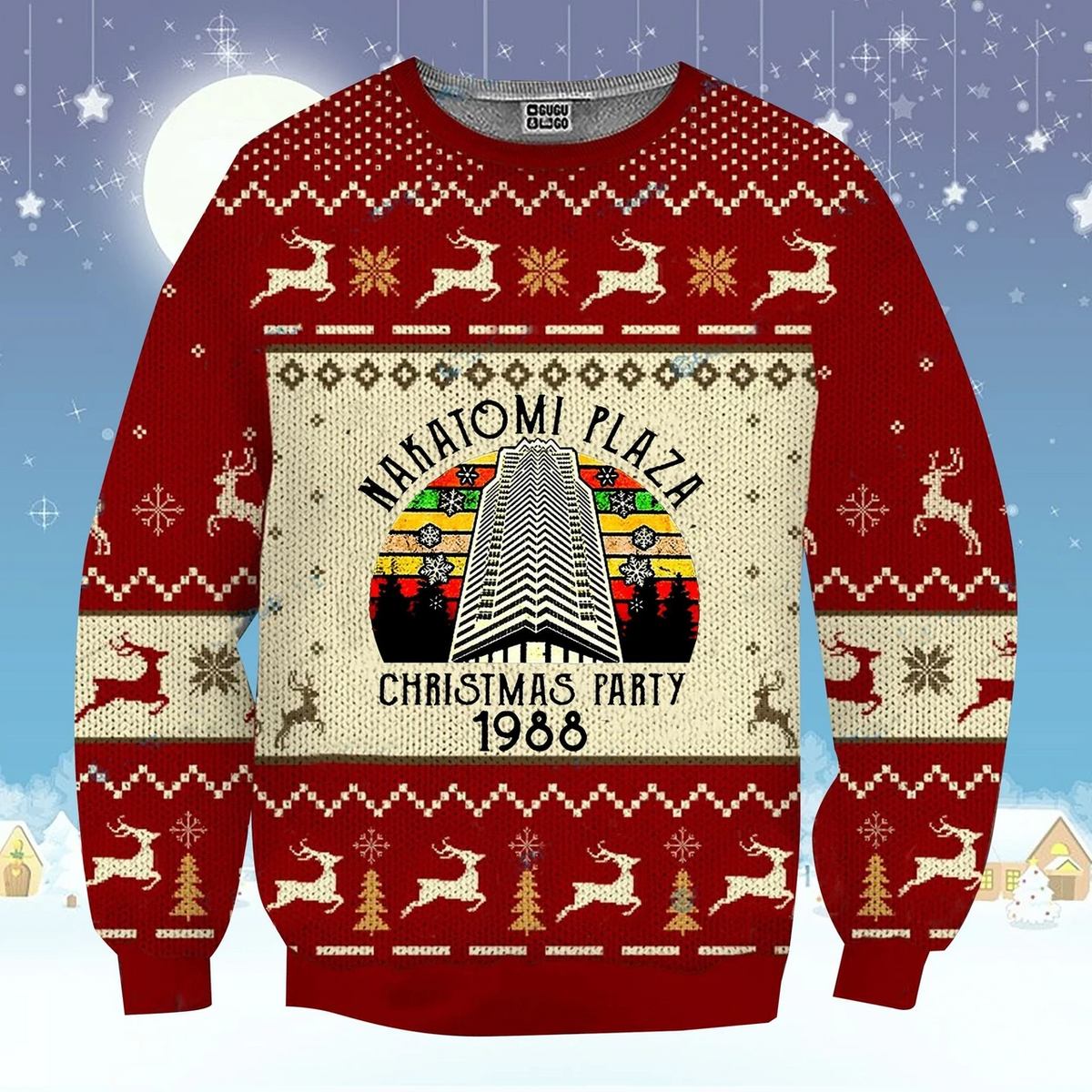 Nakatomi Plaza Ugly Christmas Sweater - Wonder Print Shop