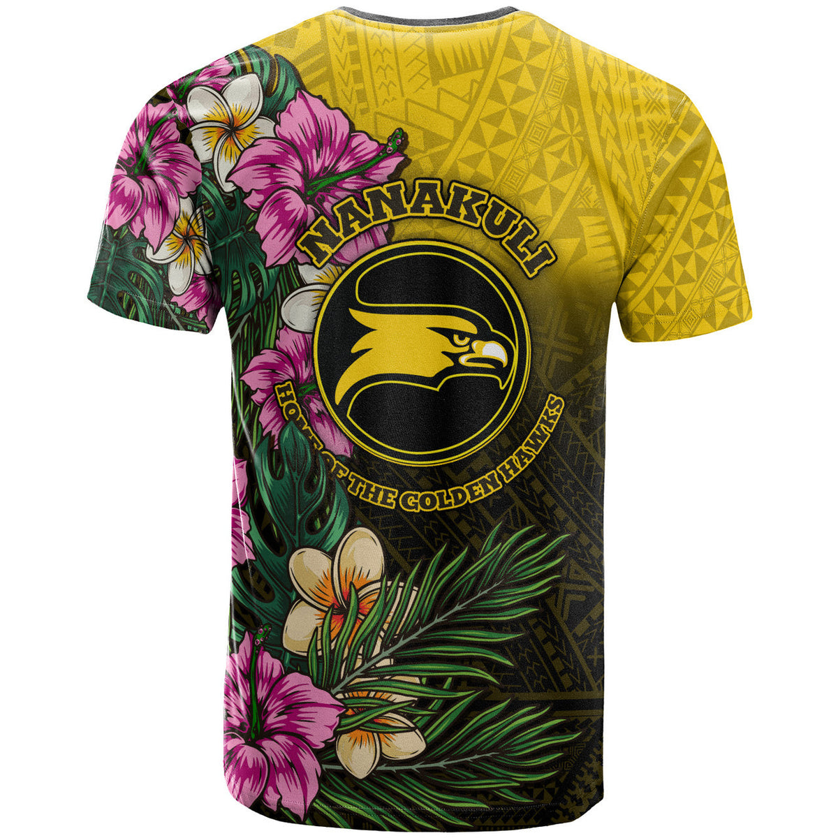 Custom Hawaii T Shirt Nanakuli High and intermediate School Hawaiian Tropical Flowers LT10 - Wonder Print Shop