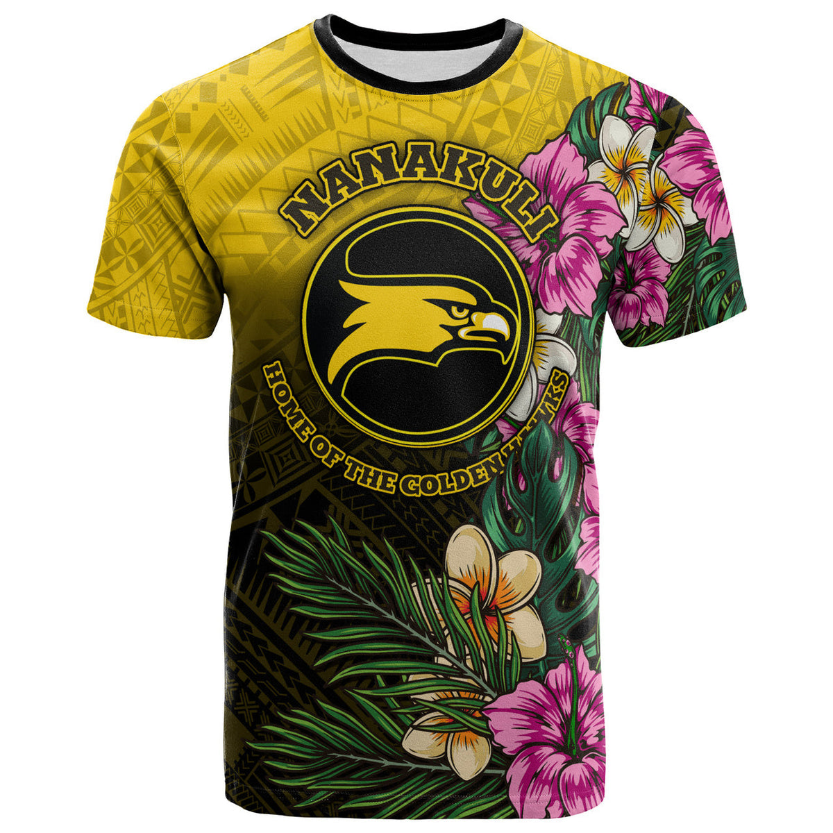Custom Hawaii T Shirt Nanakuli High and intermediate School Hawaiian Tropical Flowers LT10 - Wonder Print Shop