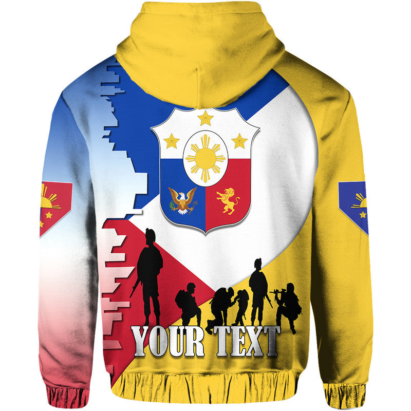 Custom Personalised Philippines Hoodie Celebrating Heroes Day - Wonder Print Shop