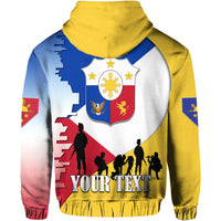 Custom Personalised Philippines Hoodie Celebrating Heroes Day - Wonder Print Shop