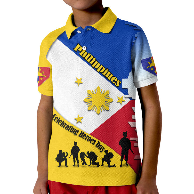 Custom Philippines Polo Shirt Celebrating Heroes Day - Wonder Print Shop