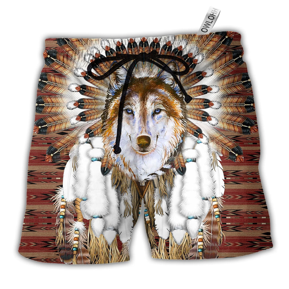 native-american-wolf-feather-headdress-hawaiian-shorts