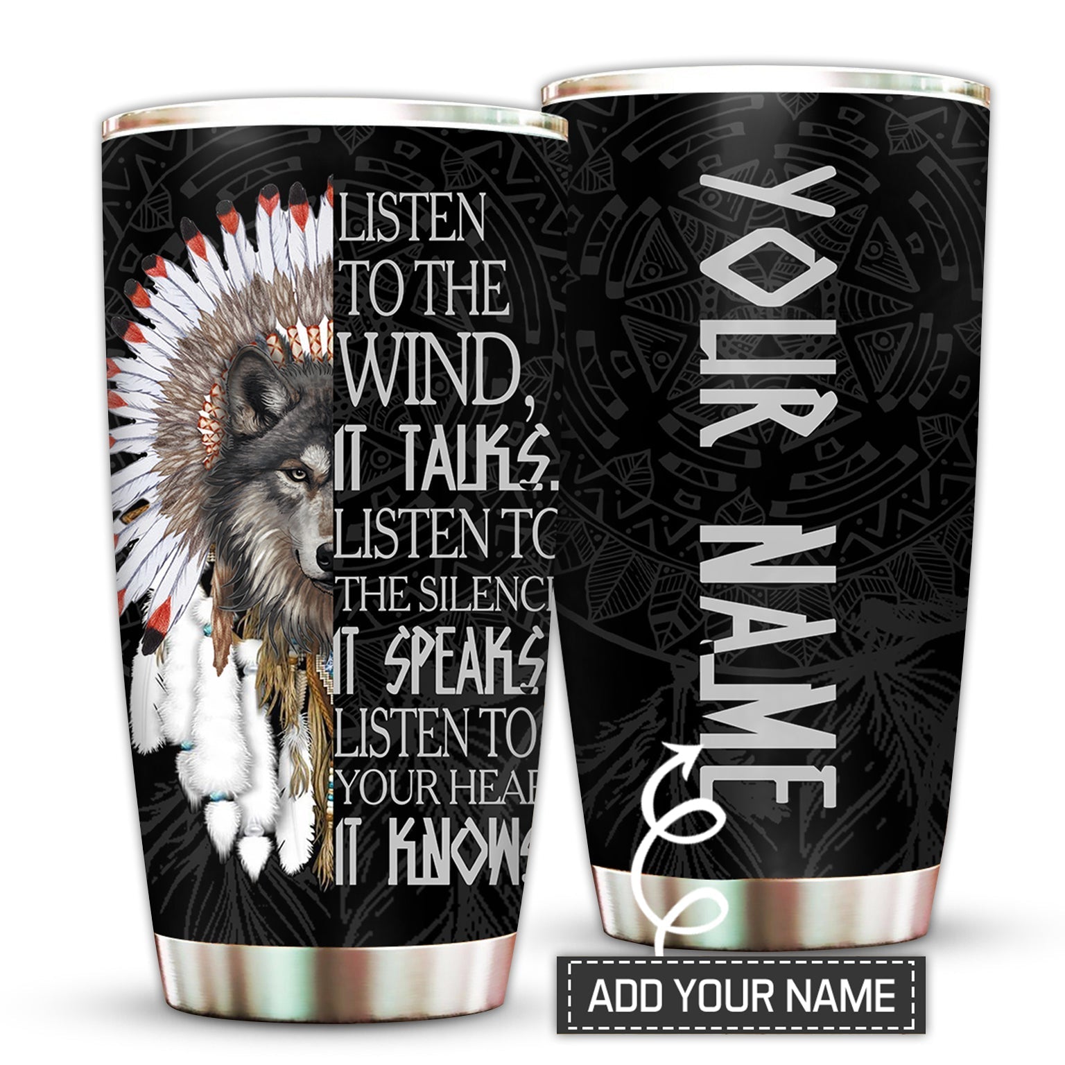 native-americans-and-black-wolf-still-strong-personalized-tumbler