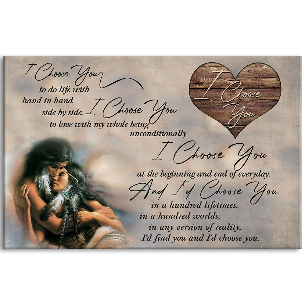 native-love-peace-i-choose-you-horizontal-poster
