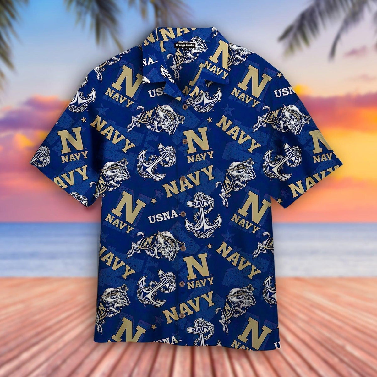 Navy Veteran US Hawaiian Shirt - Wonder Print Shop