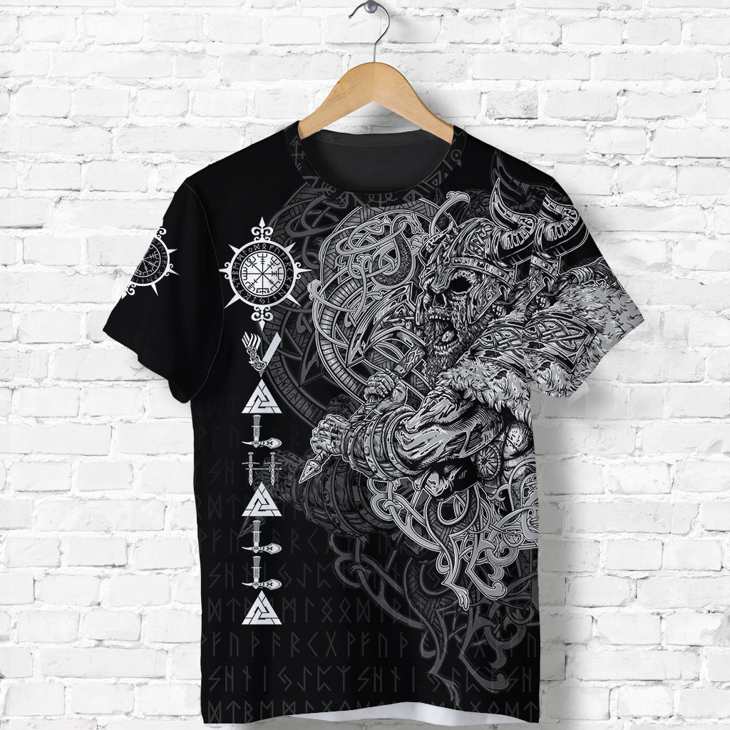 Viking Viking Warrior Valhalla T Shirt Style Vegvisir RLT12 - Wonder Print Shop
