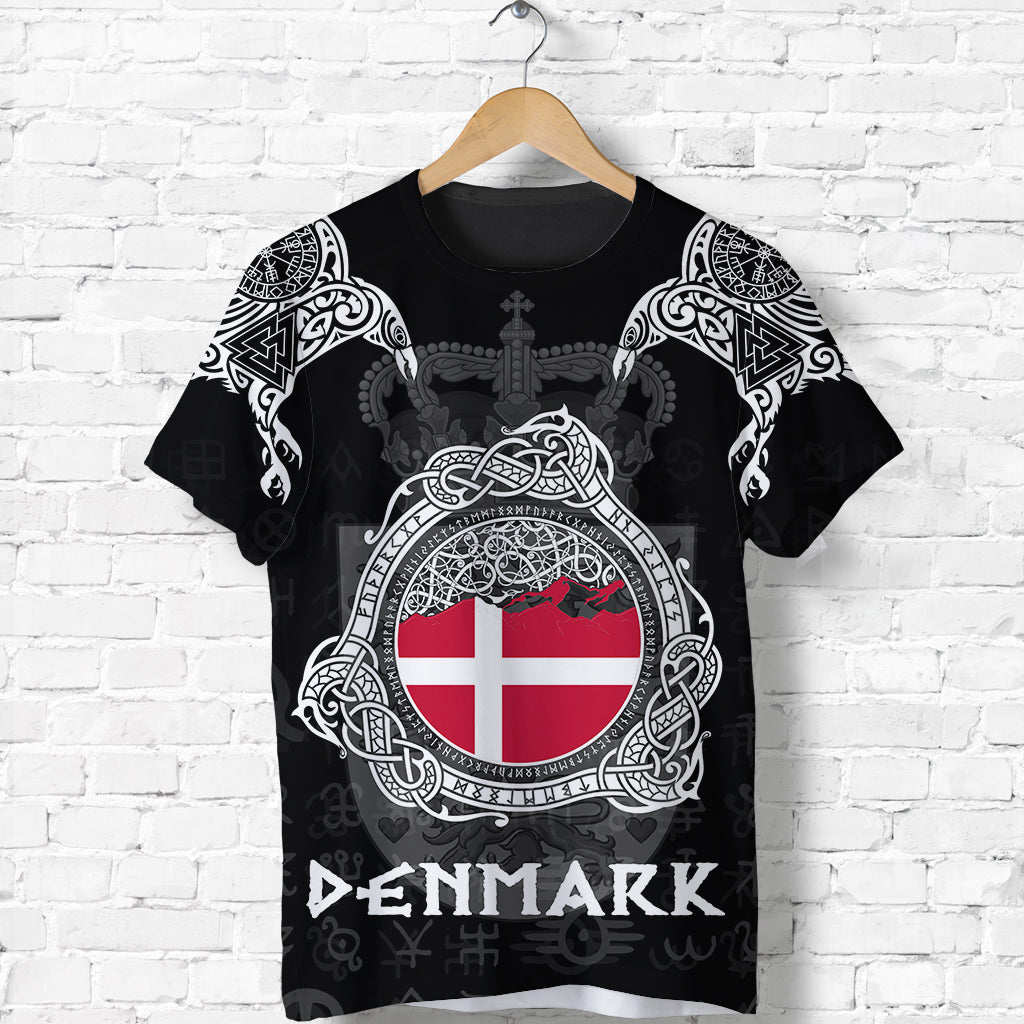 Viking Denmark Style Double Raven of Odin T Shirt RLT12 - Wonder Print Shop